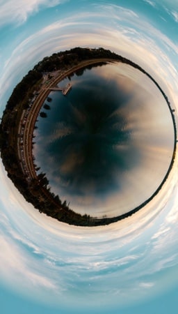 Distorted fisheye picture