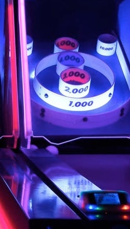Arcade game at night
