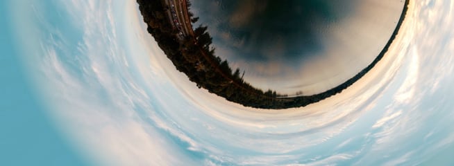 Distorted fisheye picture